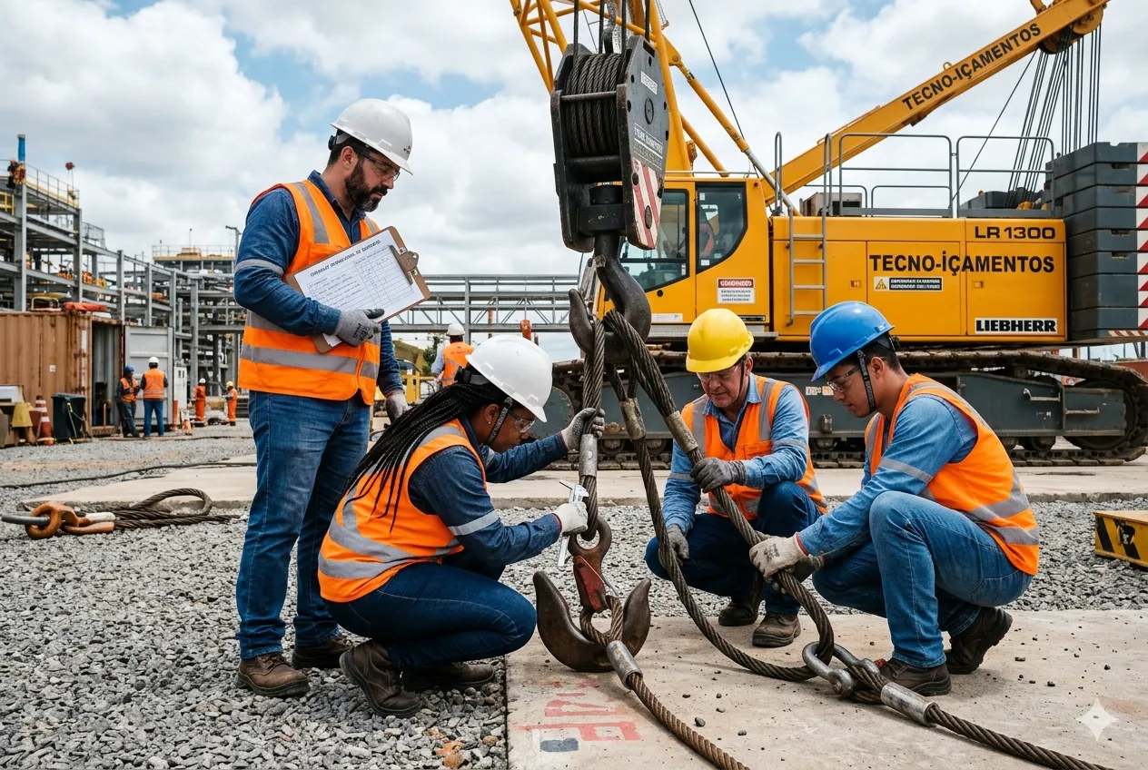 Operação de movimentação de carga segura