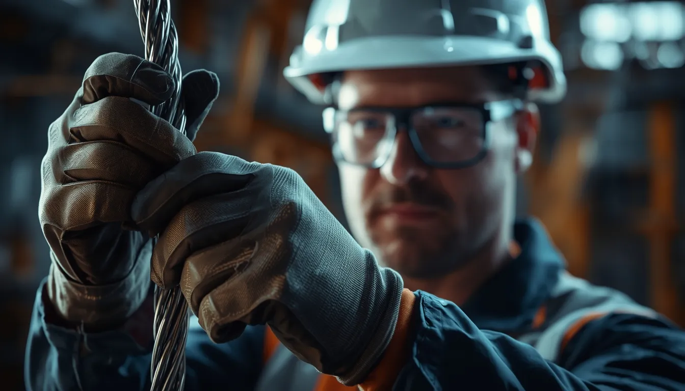 Inspeção de cabo de aço