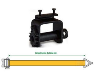 Cinta de Poliéster – Amarração de Cargas 2:1 – Catraca Fixa