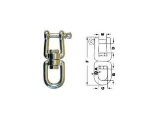 Destorcedor Inox Olhal x Manilha AISI 316L