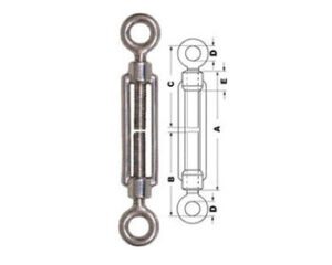 Esticador Forjado Inox Olhal x Olhal AISI 304