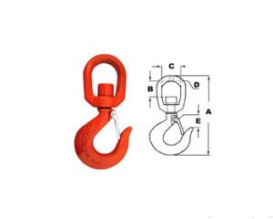 Gancho Giratório Aço Carbono com Trava de Segurança – Ari Cabos
