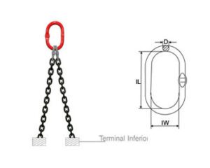 Linga de Corrente 2 Pernas Grau 8