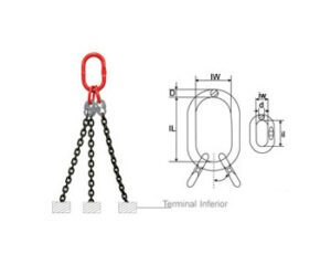 Linga de Corrente 3 Pernas Grau 10