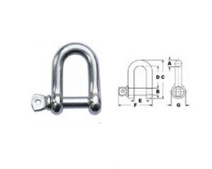 Manilha Reta Inox AISI 304