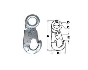 Mosquetão GxO Gancho/Olhal Trava Dupla