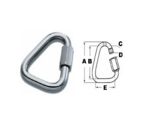 Mosquetão Tipo Delta Malha Rápida Trava Roscada