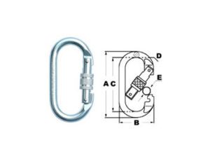 Mosquetão Tipo O Trava Dupla Roscada