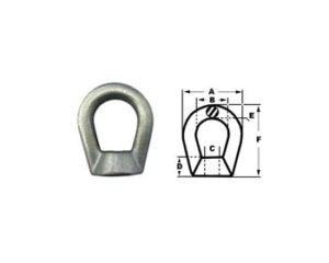 Porca Olhal Elíptica Aço Carbono Forjado – Rosca Métrica